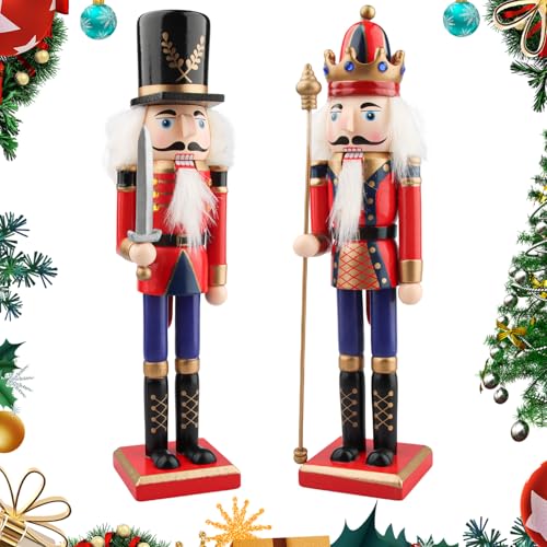 Nussknacker Weihnachtsdeko 19 Szhhrxi 2025 Nussknacker Figur, 2 Große Nussknacker Weihnachtsfiguren...