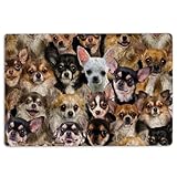 Photo Gallery zerbino con chihuahua, motivo con un mucchio di chihuahua, regalo per gli amanti dei cani e mamme, tappetino antiscivolo divertente per bagno, cucina, portico, ingresso, 40 x 60 cm Photo Gallery zerbino con chihuahua, motivo con un mucchio di chihuahua, regalo per gli amanti dei cani e mamme, tappetino antiscivolo divertente per bagno, cucina, portico, ingresso, 40 x 60 cm