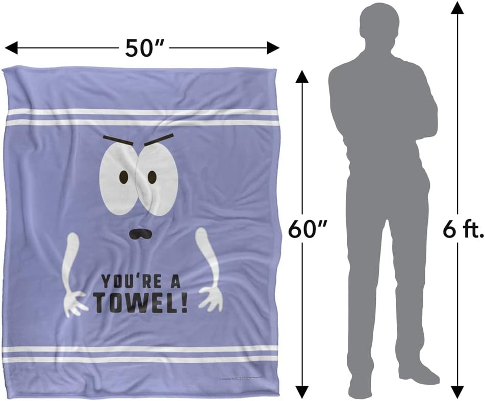 South Park Towelie You're A Towel Officially Licensed Silky Touch Super Soft Throw Blanket 50" x 60"