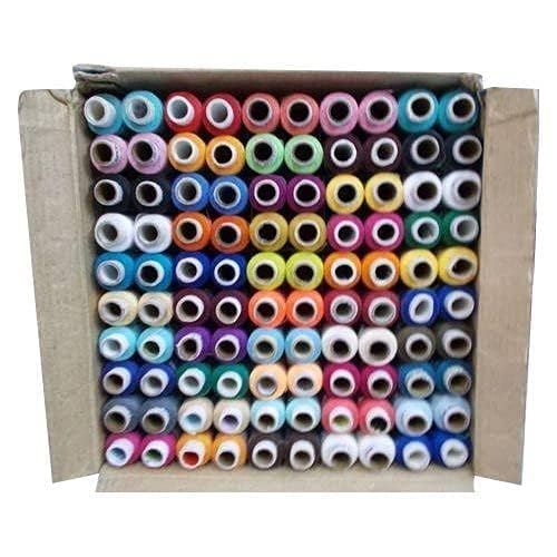 YOOKO® (50 Pcs) Sewing Thread Multi Colors Sewing Industrial Machine and Hand Stitching Cotton Sewing Thread 300m Each + Free 1 Pcs inchtape-image-30