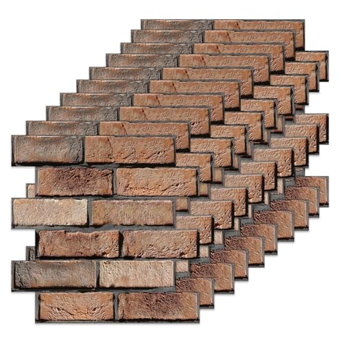 Calcomanías de pared impermeables efecto ladrillo 3D NIYATA 2