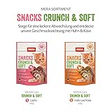 mera Crunch & Soft mit Lachs, 200g köstliche Katzen Leckerlies, nahrhafter Katzensnack voller Vitamine und Mineralien, krosse Kissen mit cremiger Füllung