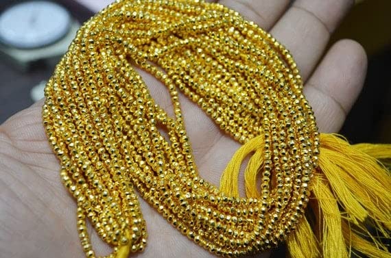 Pyrite dorée facettée 2mm LKBEADS pour éviter les perles ternes dans vos bijoux faits main