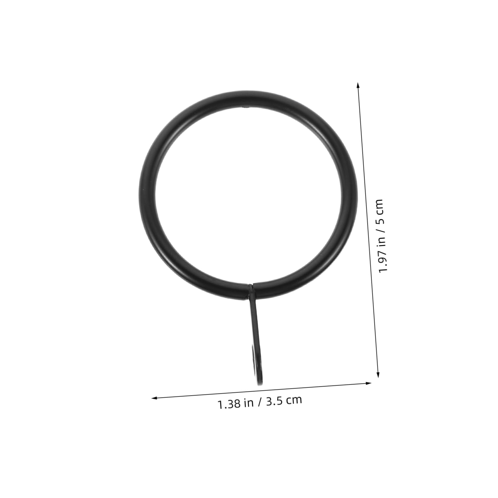 Cabilock 25 Sets Heavy Duty Curtain Rings with Hooks Drapery Clips for Window and Shower Curtains Elegant Design for Bathroom Home Decor Rustproof Clips for