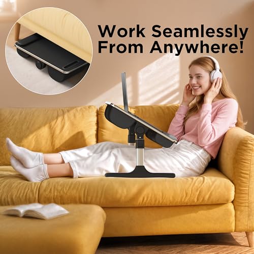 Image of FoldWise 2-in-1 Bed & Lap Desk with Soft Cushion, Adjustable Height & Angle