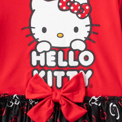 Hello Kitty Sanrio Girls 2 Pack Long Sleeve and Short Sleeve Dresses for Toddlers and Big Kids3
