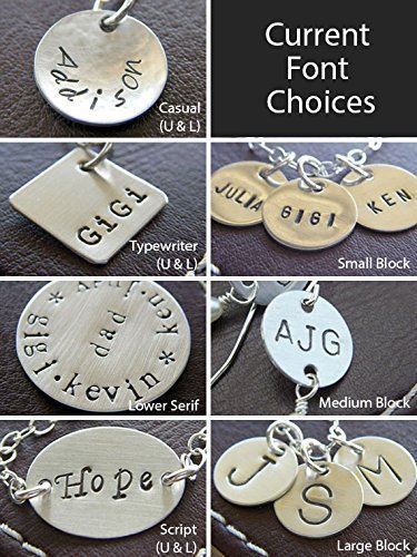 Miniatura 7 de Longitude Latitude Washer Bracelet - Personalized GPS Coordinates - Hand Stamped Genuine Sterling Silver - Stamped on Both Sides