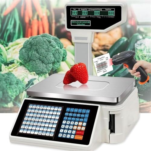 Báscula Comercial Digital con Impresora Térmica miniatura 2