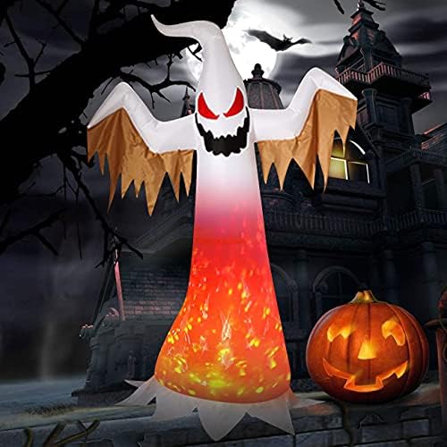 EPROSMIN Halloween Out of doors Blow up Yard Decorations – 8 ft Halloween Inflatables Ghost Decor In-built LED Lights Blower Decorations for Indoor Out of doors Residence Occasion Garden Backyard Yard