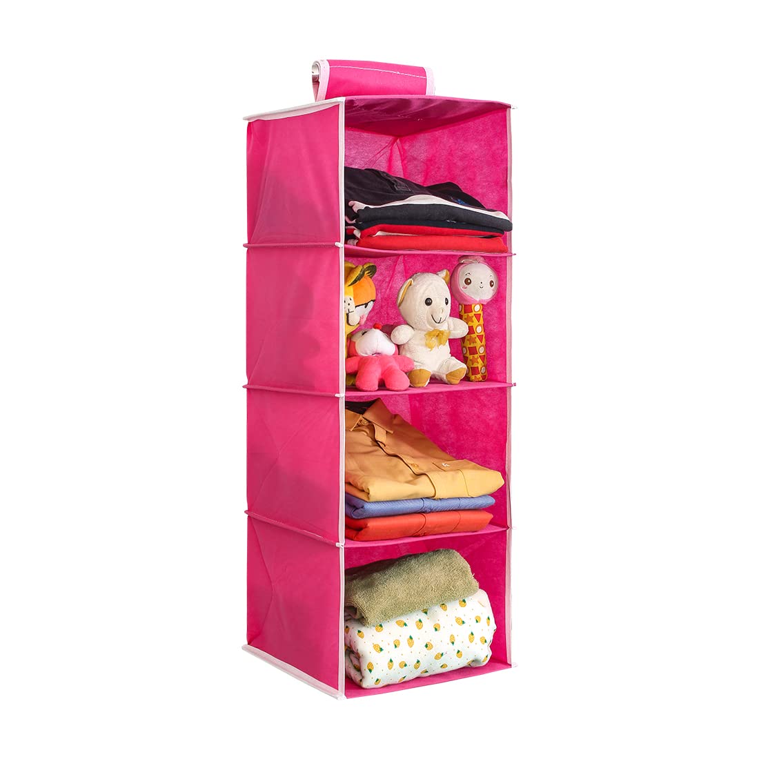 See full amazon price history chart for PrettyKrafts Hanging 4 Shelves Wardrobe Organiser - Pink PrettyKrafts Hanging 4 Shelves Wardrobe Organiser - Pink (B07XLS5335) Amazon Price History, Amazon Price Tracker