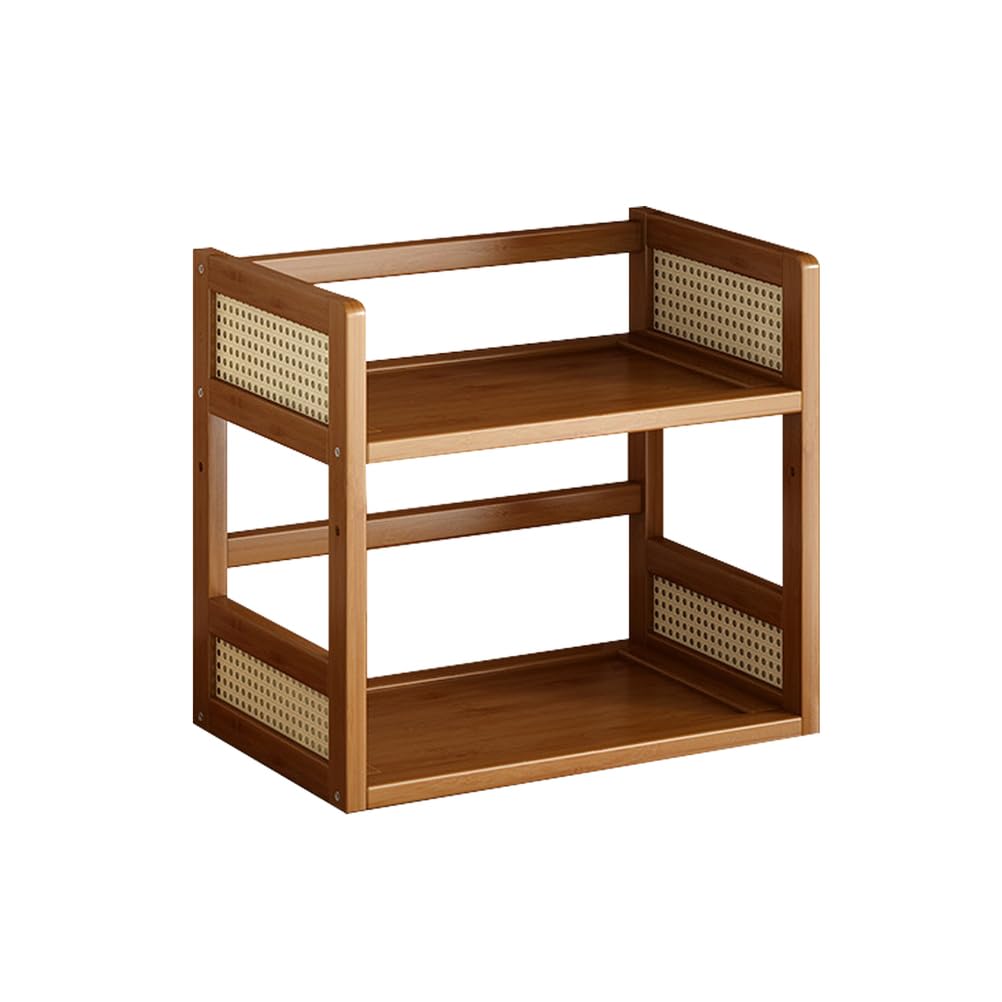 Uck-Kit Style1 Spice Rack, Wooden Kitchen Countertop Organizer, 2 Tier Small Coffee Station Organizer, Kitchen Storage Shelf For Kitchens, Dining Room, Office,