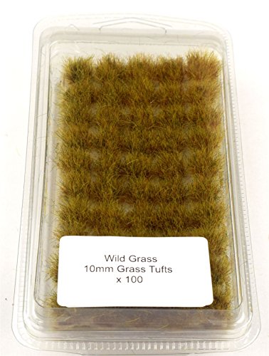 War World Gaming Ciuffi d’Erba Statica Erba Spontanea Autoadesiva da 10mm x 100 - Wargaming Terreno Modellismo Diorama Miniature