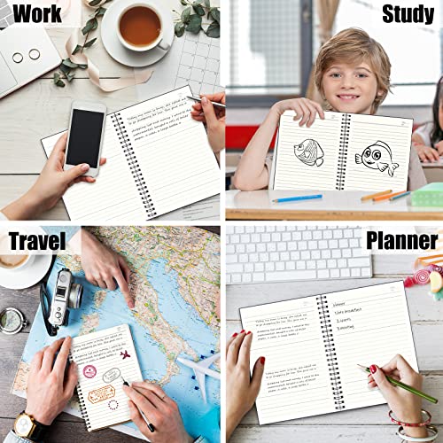 Eoout 4 Pack Spiral Lined Notebook, Ruled Journals Notebooks, Soft Cover Notebook, 80 Sheets, 160 Pages,100 Gsm,Lined Paper, 5 X 8 Inches, For Gifts, Office, School Supplies #TOP3