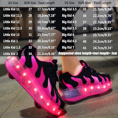 Image of AIkuass USB Chargable Led Light Up Roller Shoes Wheeled Skate Sneaker Shoes F.