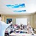Sky Theme Magnetic Light Covers 8-Pack (2×4 ft) – Soft Sky Cloud Ceiling Light Filters, Tool-Free Magnetic Mount • Flame-Resistant • Reduces Glare & Eye Strain • Classroom/Office/Home