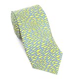 Josh Bach Men's Silk Necktie, School of Fish Tie in Light Blue, Made in USA