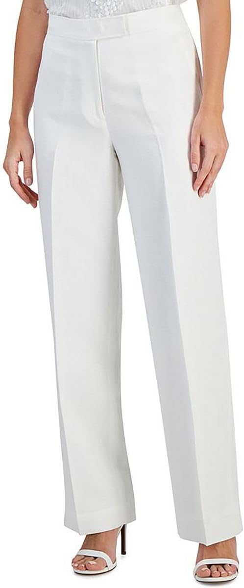 Anne Klein Women's Fly Frt Wide Leg Trouser (The Jillian) L