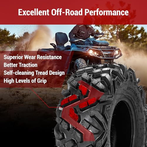 Image of Set of 4 FORERUNNER 27X9-12 & 27X11-12 ATV Tires, 6PR Tubeless UTV Tires, All-terrain Tires
