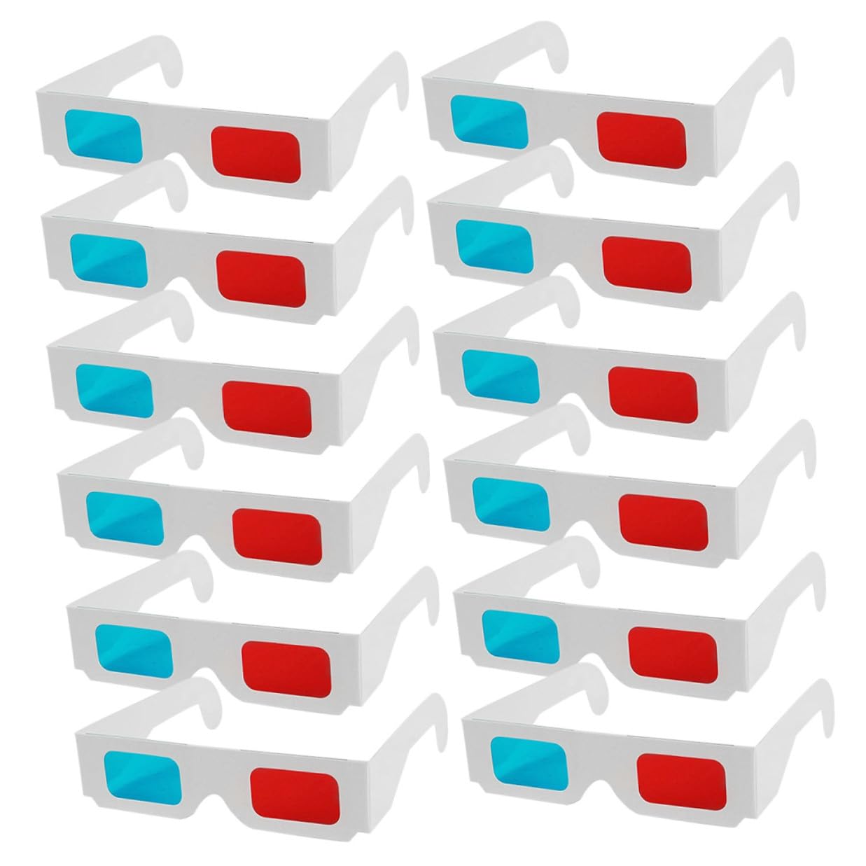 SHINEOFI 70 Piezas Gafas Anaglifo de Papel Gafas para Ver Películas Casa para Adultos y Cine Casa