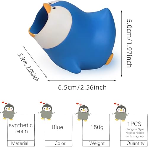 Miniatura 5 de Rolin Roly Soporte para bolígrafo de pingüino, soporte de almacenamiento de lápices de resina, lindo adorno en forma de animales, soporte de