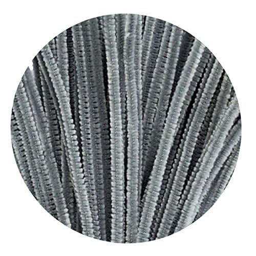 Image of 100Pcs Pipe Cleaners Craft Set | Chenille Stem Fuzzy Sticks DIY Craft Supplies for Art Projects Activities, Decorations, Flower Making, Modeling & Sculpting (Grey)