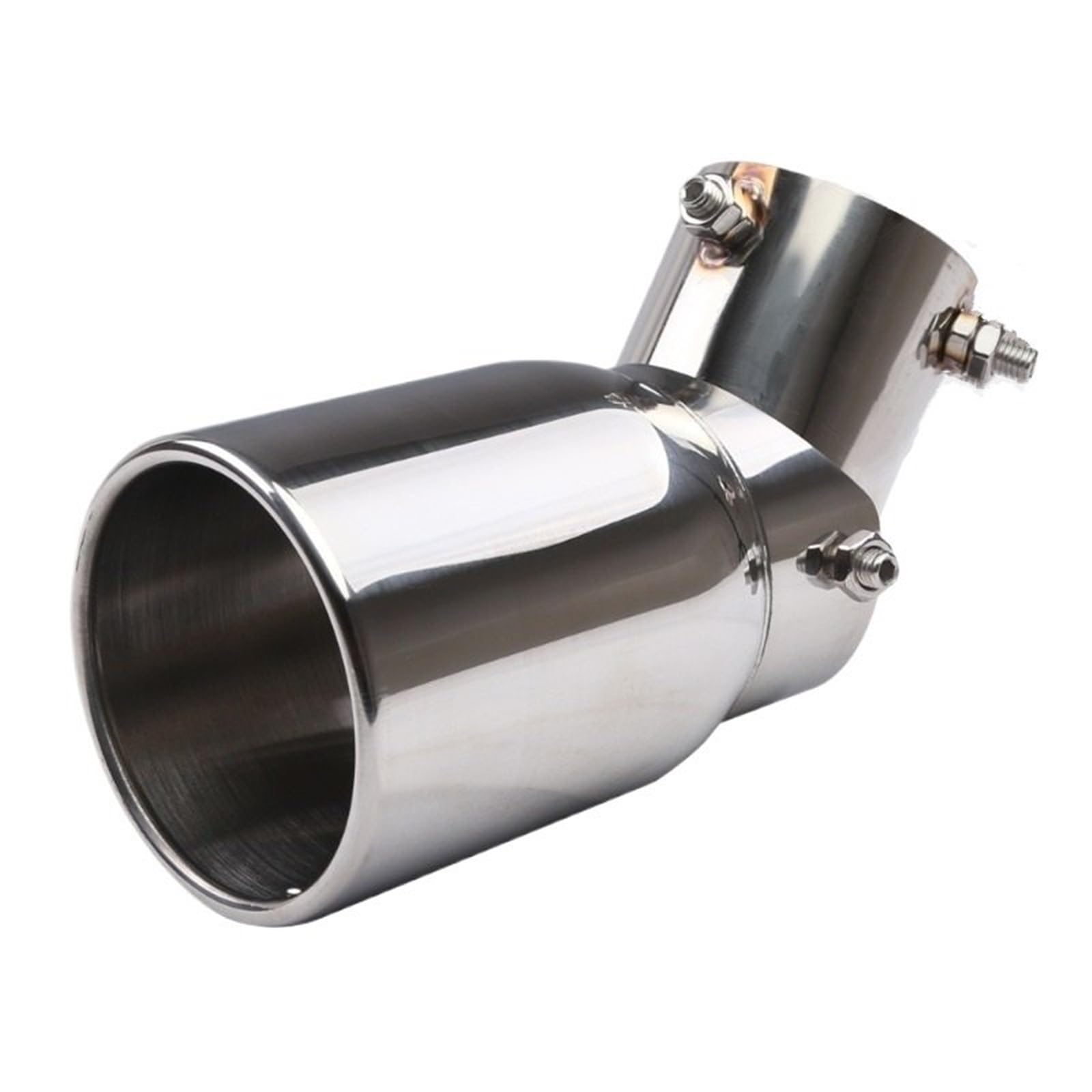 Car Silencer Końcówka rury wydechowej ze stali nierdzewnej 63 mm/3,5 cala 89 mm pasująca do samochodów SUV Pojedyncza walcowana krawędź z przykręcaną końcówką