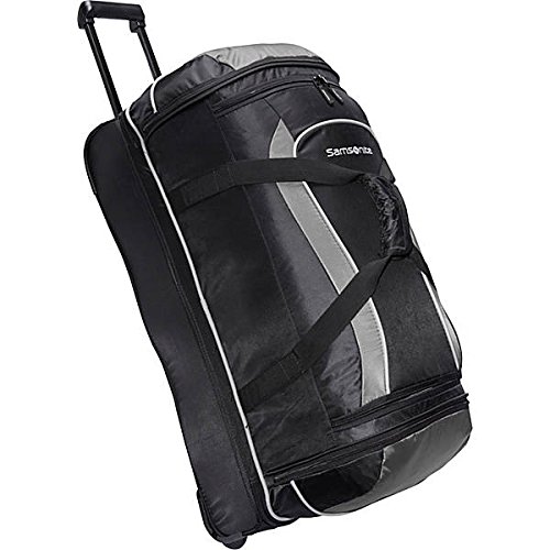Samsonite Andante Wheeled Rolling Duffel Bag, Black/Grey, 28-Inch