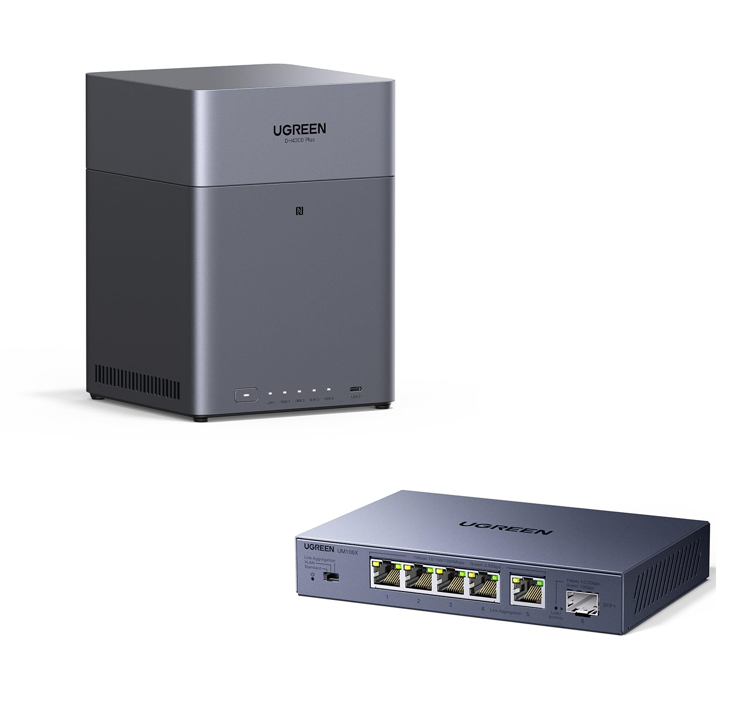 Amazon.com: UGREEN NASync DH4300 Plus 4-Bay Desktop NAS Bundle