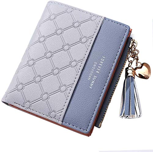 Image of Valentoria Womens Wallet Cute Elegant Long Slim Card Holder Case Minimalist Coin Purse Thin Tassels Zip Clutch Wallets for Girls Ladies | Cute