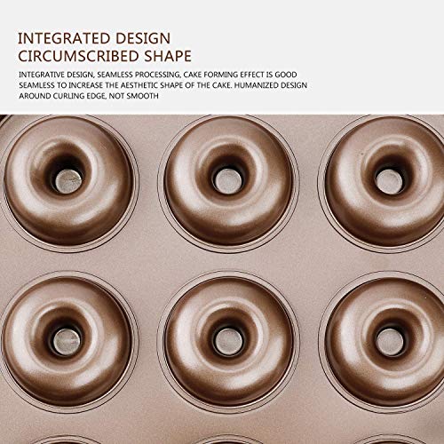 ProLeo Donut Moulds, 12 Non-Stick Metal Baking Tray Baking Mould for Cake Biscuit Bagel Muffin Doughnut Tub Cake, We Love Baking Baking Mould, Metal - Image 3