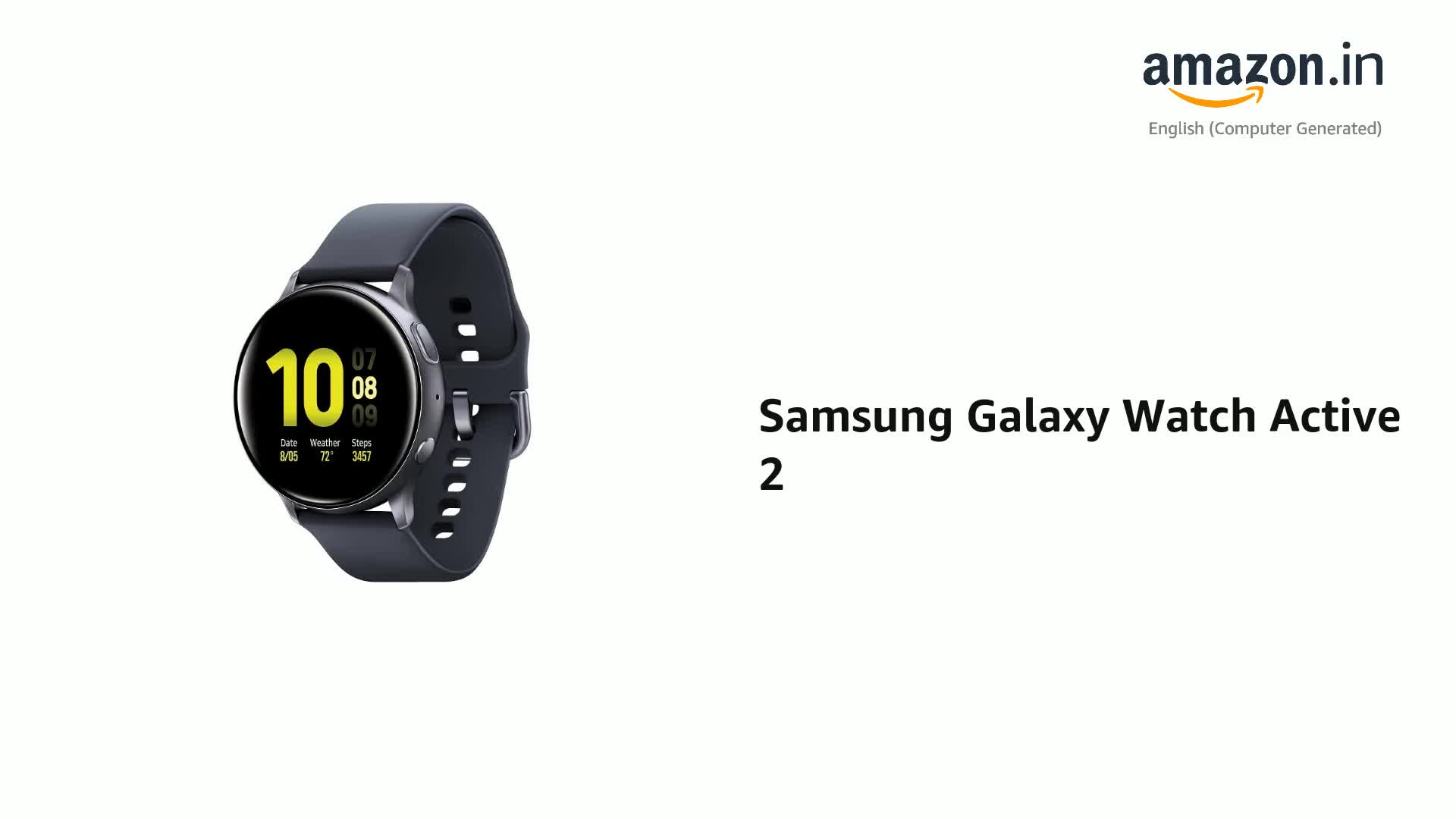 Samsung Galaxy Watch Active 2 (Bluetooth, 44 mm) - Black, Aluminium Dial,  Silicon Straps : Amazon.in: Watches