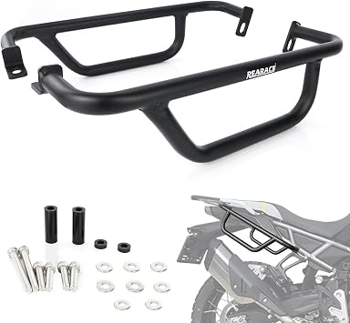 Side Crash Bars Saddlebag Rack Fit for CFMOTO 450MT/IBEX 450 24-25 | Steel, Scratch/Corrosion Resistant, Soft Bag Tie-Down Points, Drilling Required, Hardware & Manual Included