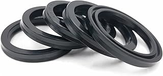 GRESIK Seal Washer 5PCS USH Inner Diameter 38/40/45/50/53/55/56/58/60/63/65/67/70/75/80mm NBR Oil Seal, Piston and Rod Seal Hydraulic Oil Seal Gasket Lip (Color : 5PCS, Size : USH-38(38x48x6))