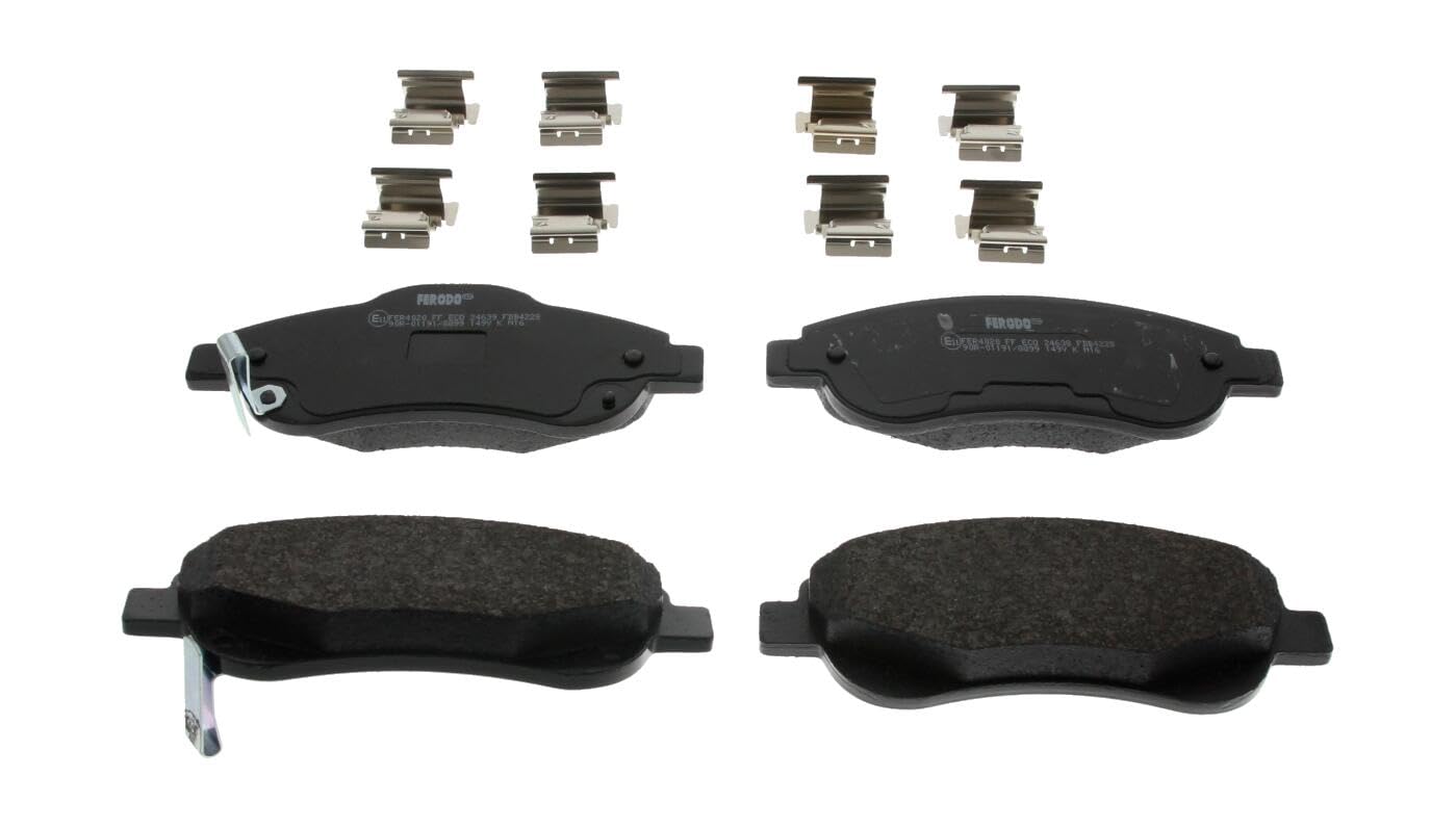 FERODO Juego de pastillas de freno Delantero con avisador acústico de desgaste con accesorios FDB4228 Juego de pastillas de freno Compatible con HONDA CR-V IV RM CR-V III RE