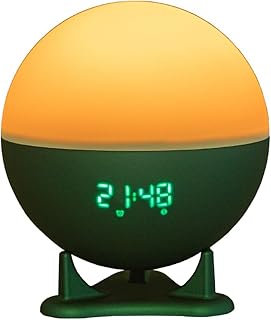 Wake Up Alarm Clock，Bluetooth Smart Touch Sense Night Light Table Lamp,8 Kinds of Sleep Aid White Noise, 16 Colors, Music Player