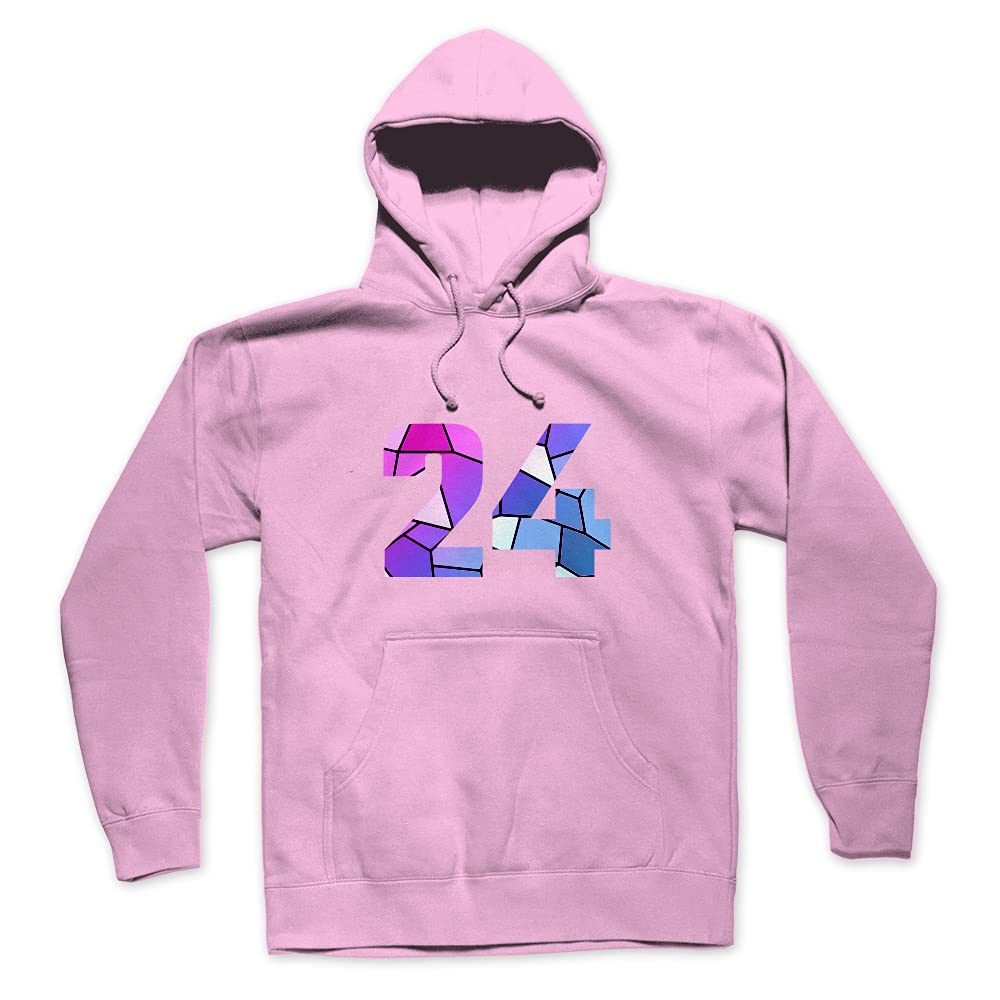 Sweat à capuche 24 rose clair en molleton premium - 5