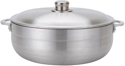 Vista 8 de Uniware Caldero de aluminio de calibre pesado con tapa de aluminio, plata (4.6 QT)