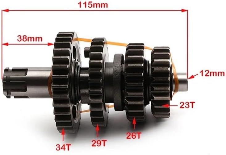 Transmission Main Shaft and Counter Shaft for 125cc Horizontal Engine