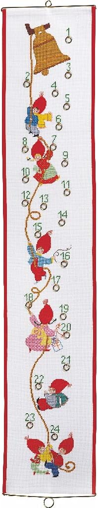 Eva Rosenstand Wall Hanging Counted Cross Stitch kit Calendar, Pixies, 22x115cm, DIY