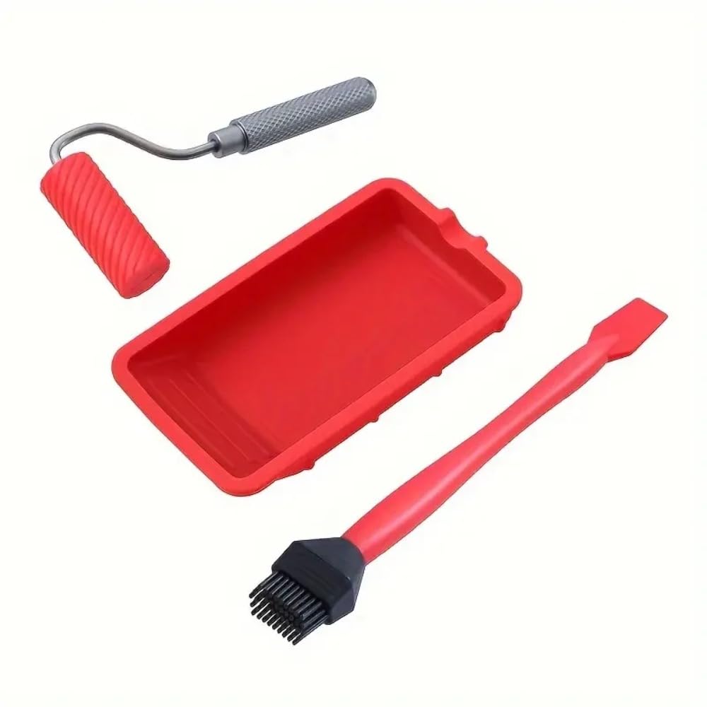 Silicone Glue Roller and Tray Carpenter Woodworking Glue Applicator Kit