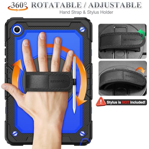 Coque Samsung Tab A11+ et A9+ 11'' antichoc avec protège-écran et support bleu - 4