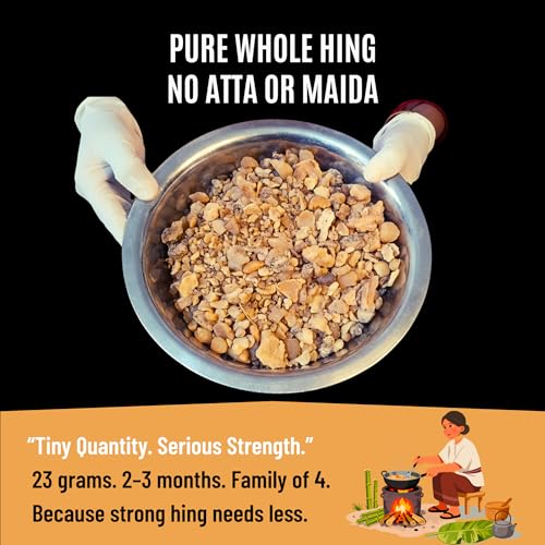 Image of Indiana Organic Hing 23 g whole sabut | trongest Pure Asafoetida| Hing from Uzbekistan | Gluten-Free | No Atta | No Maida | Chemical-Free | Organic | Harvest 2025 - 23 gram | Lab tested as per Elisa method