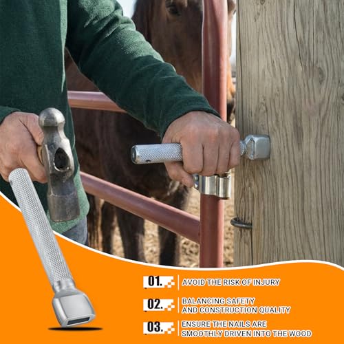Image of LEIFIDE 1 Pack 6.3 x 0.7 x 1.2 Inches Galvanized Steel Fence Stapler Gun Nail Gun Screwdriver, Easy to Operate, Suitable for 2 Inches Fence Studs, for Fencing Construction and Maintenance