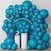 Peacock Blue Balloons Turquoise Blue Latex Balloon 5 10 12 18inch Different Sizes 103pcs Teal Blue Balloons Kit for Kids Birthday Party Decoration Gender Reveal Baby Shower Wedding Whale Theme