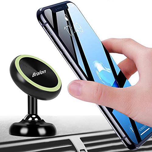 Magnetic Car Phone Holder,Bralon 360° Adjustable Dashboard Phone Car Mount Strong Magnets Compatible iPhone Xs/Xs Max/Xr/X/8/7/Plus,ipad,Galaxy Note S9/S8/S7 and More