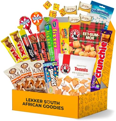 Exotic Snack Box with Authentic South African Food | 26-Unit Assortment of Candy, Chocolates & Biscuits | Perfect Snack Bundle for Food Lovers | Elegantly Packaged Gift Box | Unique and Famous South African Snacks