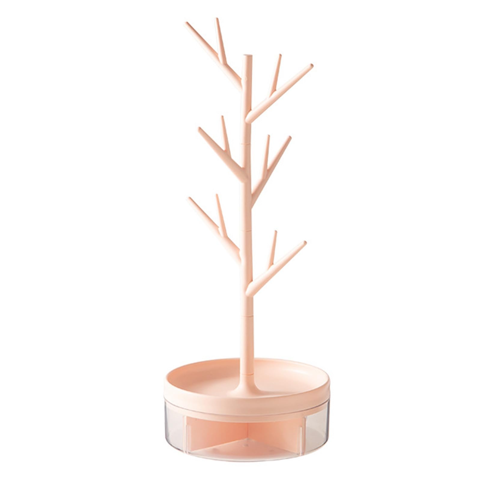 Présentoir à bijoux rotatif rose boîte de rangement organiseur suspendu boucles bagues