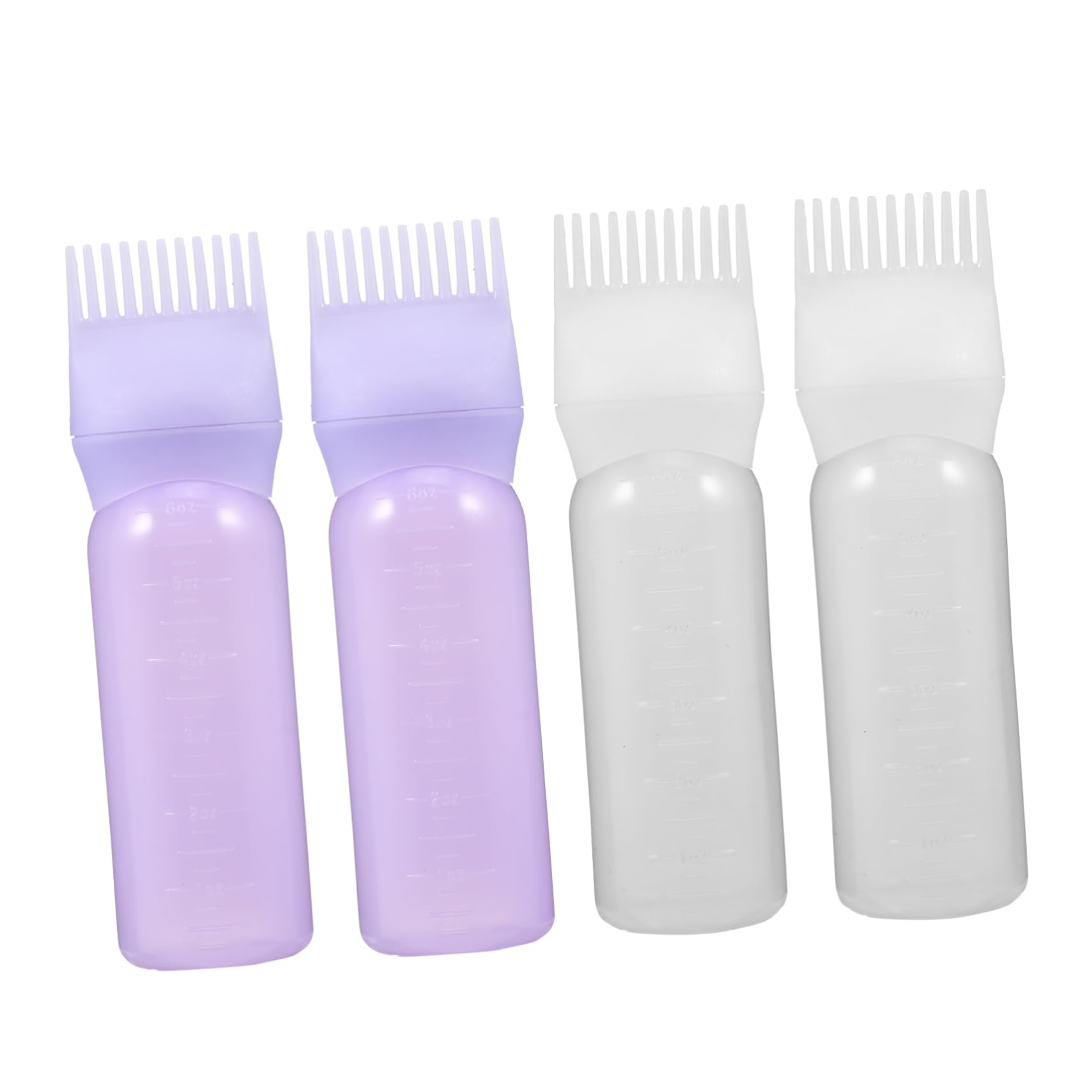 FRCOLOR Hair Dye Bottle Applicator Set Root Comb Applicator Bottle Plastic Hair Coloring Bottle Salon Applicator for Hair