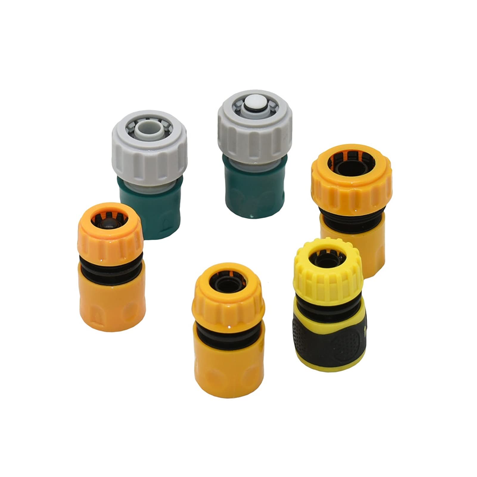 Adaptador de Conector de Utilidad Adaptador de Conector de Manguera 25 Piezas 16 Mm 20 Mm Conector Rápido de Manguera de Jardín Conector de Parada Deua de 1/2 3/4 "Accesorios de Tubería de Riego para
