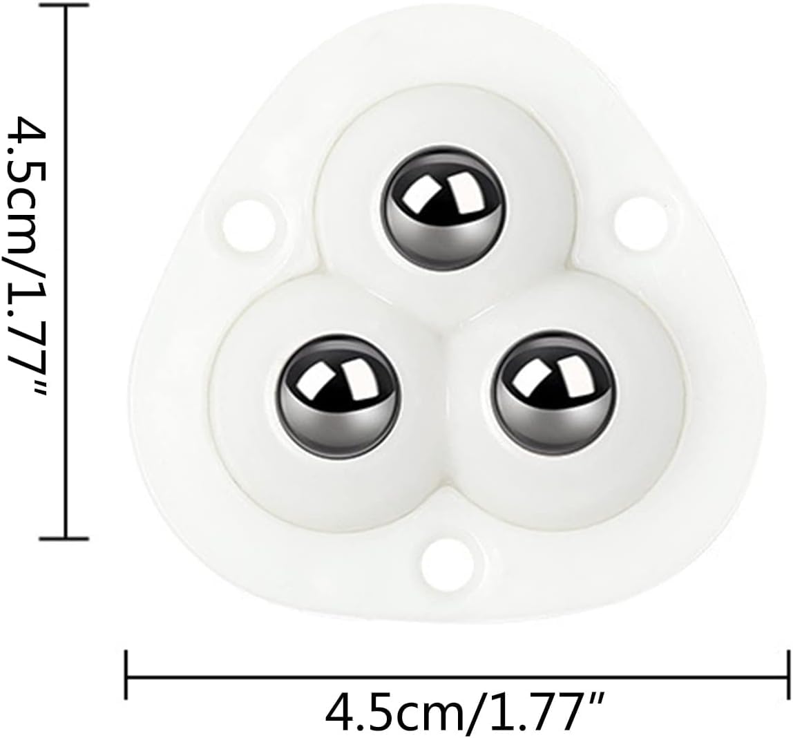 Promosyonca Yapışkanlı Mobilya Tekeri, Çok Amaçlı Eşya Tekeri, Beyaz, 4,5 cm, 4 Adet